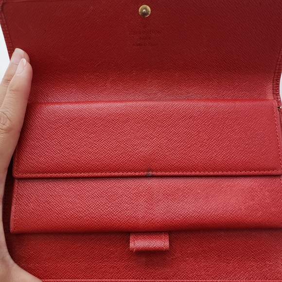 Authentic Louis Vuitton Red Epi Leather Wallet - Picture 12 of 15